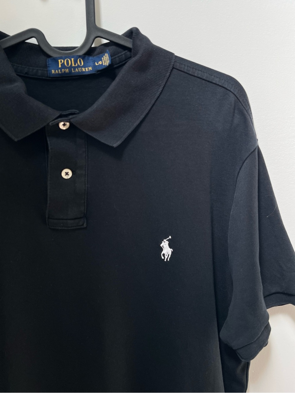 Polo by Ralph Lauren Men’s Black Polo with White Pony Logo